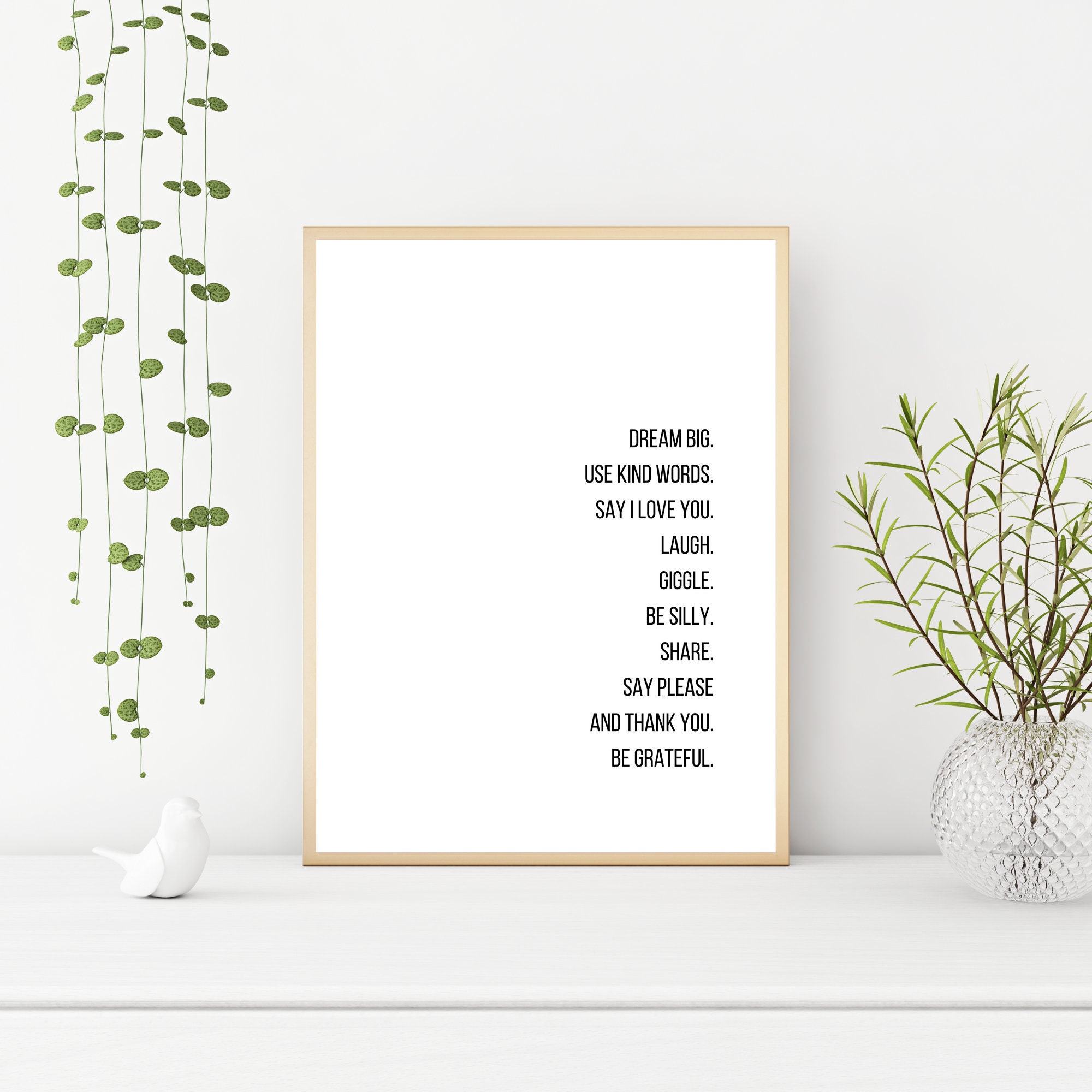 Dream Big Inspirational Art, Black and White Art,modern Art Printable ...