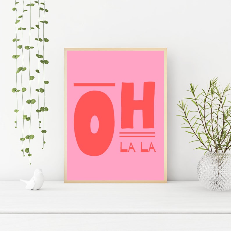 Abstract Quote Art, Oh La La Print, Ooh La La, Modern Art Printable ...