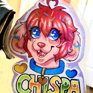 Holographic Fursona Headshot Badge