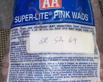 AA Super_Lite Pink Wads for 12 Gauge- Nearly Full Bag