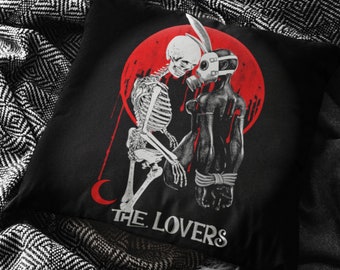 Dark Tarot Pillow. Dark Lovers pillow.