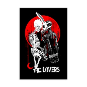 Dark Tarot Postcard. Dark lovers postcard. Lovers postcard.