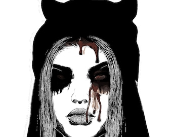 Possession Dark Art Print, Devil Girl, A4