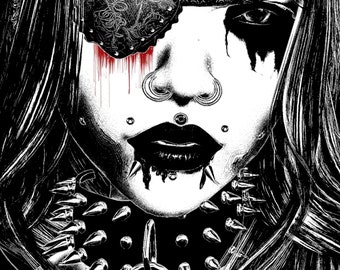 Dark Art Goth Fetish Horror Print