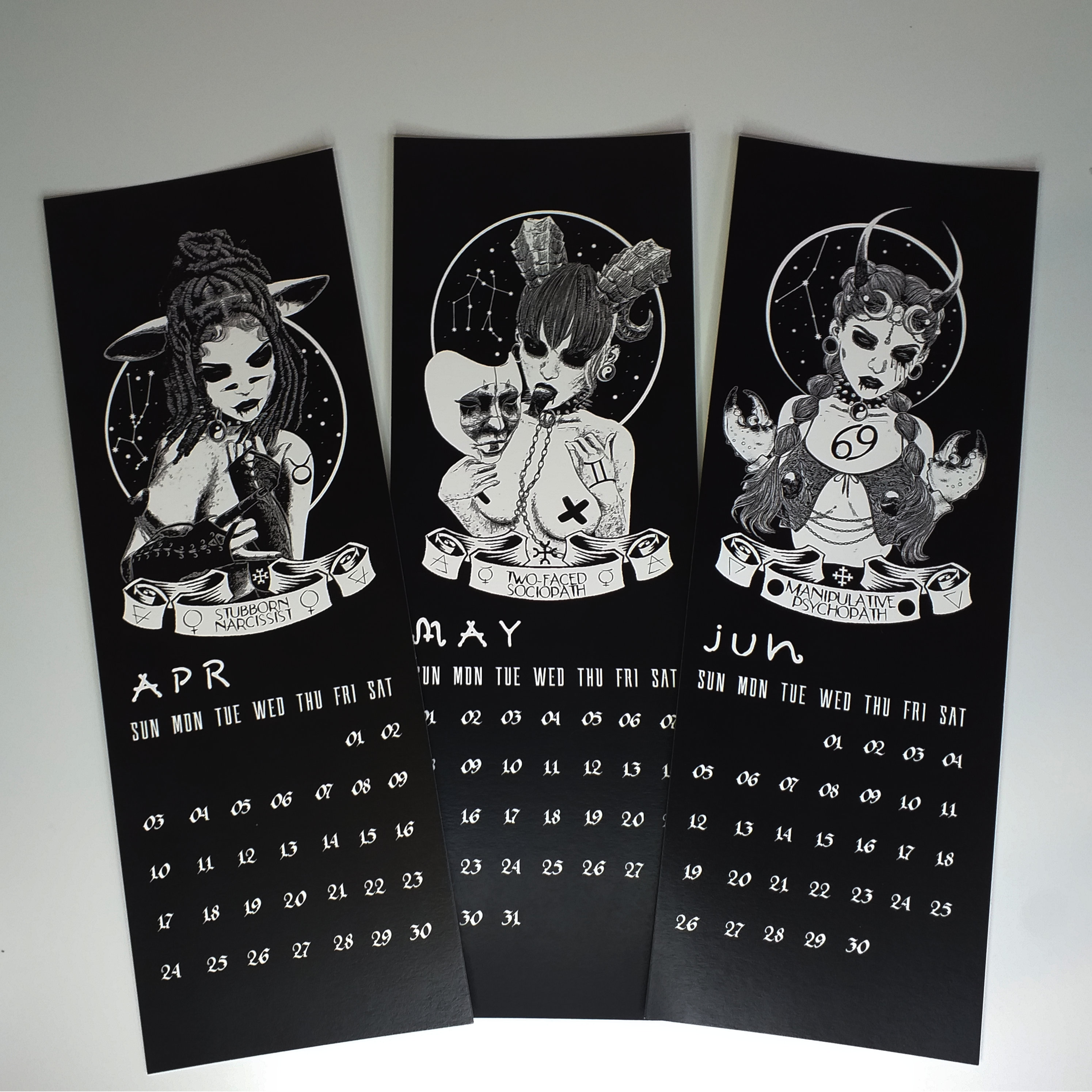2022 Calendar Gothic Art Wall Calendar Creative Calendar Office