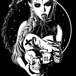 Dark Scorpio. Dark Zodiac. Dark art poster. Goth Print.