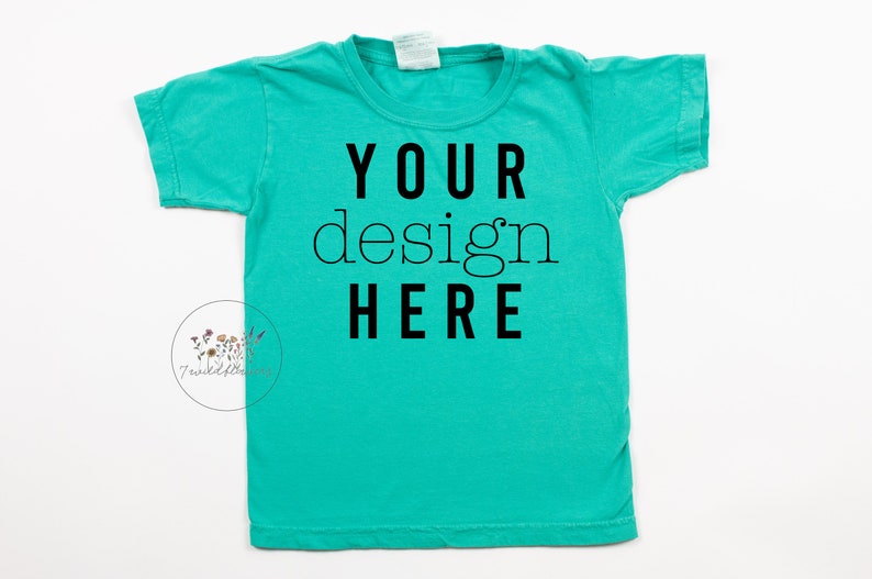 Comfort Colors island green mockup comfort colors short Etsy