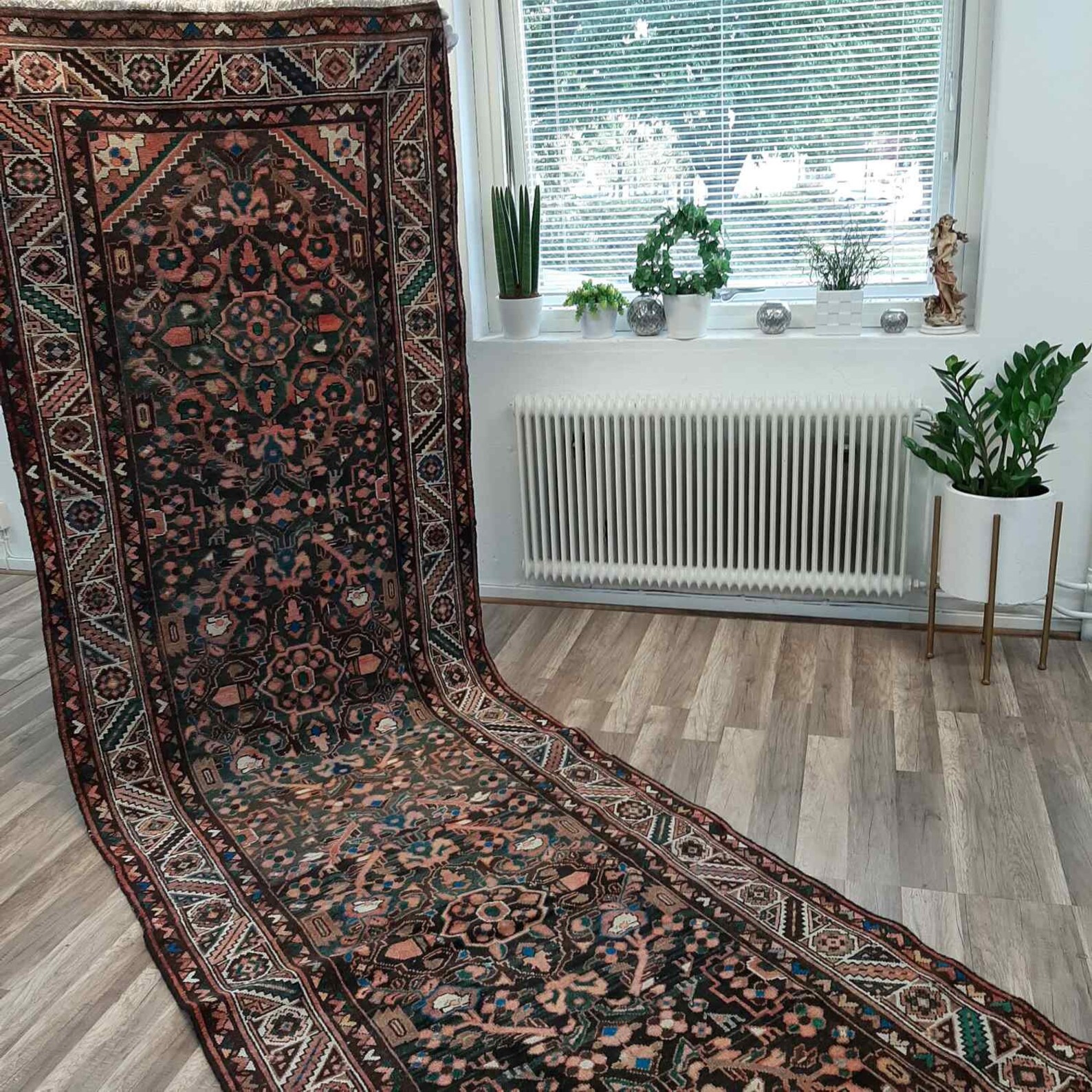 Vintage rug 13.2 x 3.5 ft 402 x 108 cm Vintage rug turkish