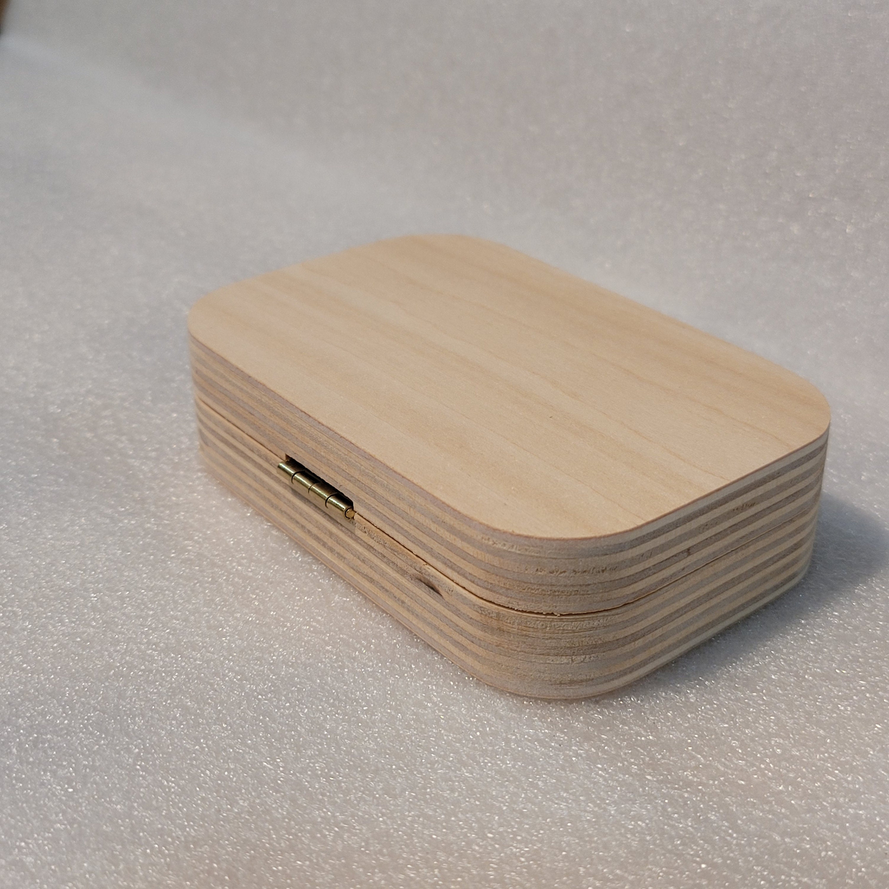 Unfinished Small Wooden Rectangle Box With Hinges/ Tiny Box To Etsy