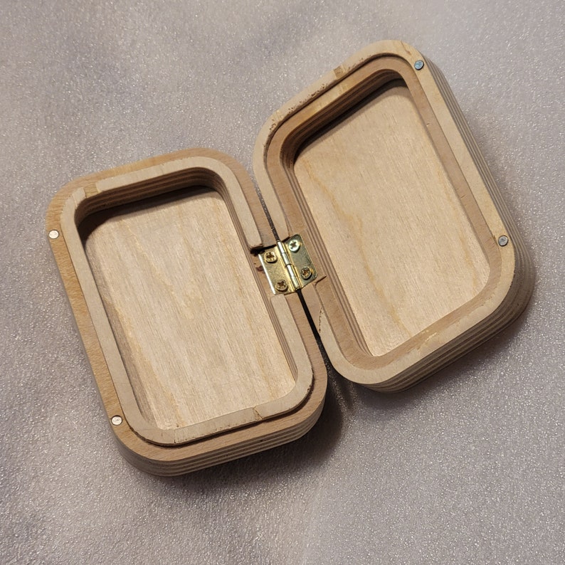 Unfinished Small Wooden Rectangle Box With Hinges/ Tiny Box To Etsy