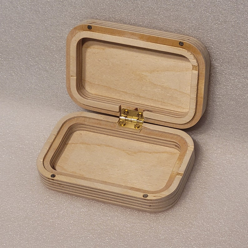 Unfinished Small Wooden Rectangle Box With Hinges/ Tiny Box To Etsy