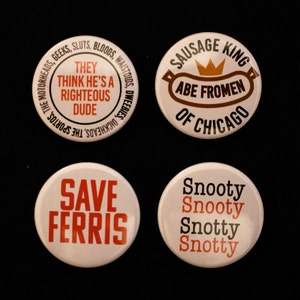 The Ferris Bueller&#39;s 25mm Button Badge Pack