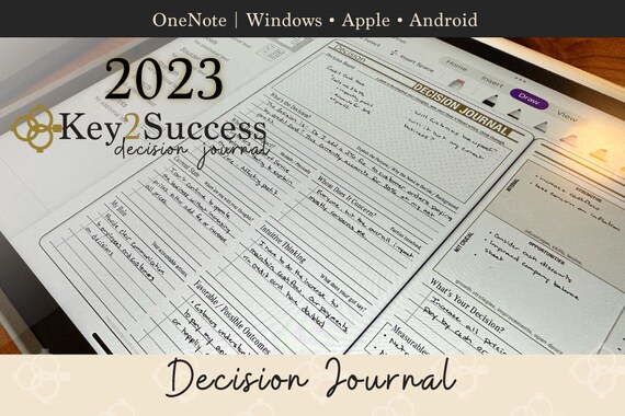 2023 OneNote Decision Journal