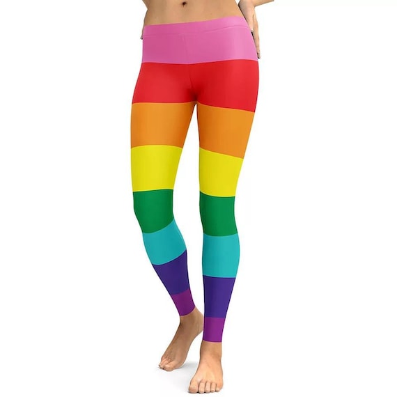 Rainbow Leggings LGBT Pride. Plus Size 16-22 . 