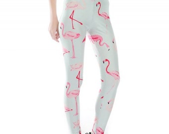 Pink Flamingo Yoga Leggings Women, Designer High Waisted, 59% OFF