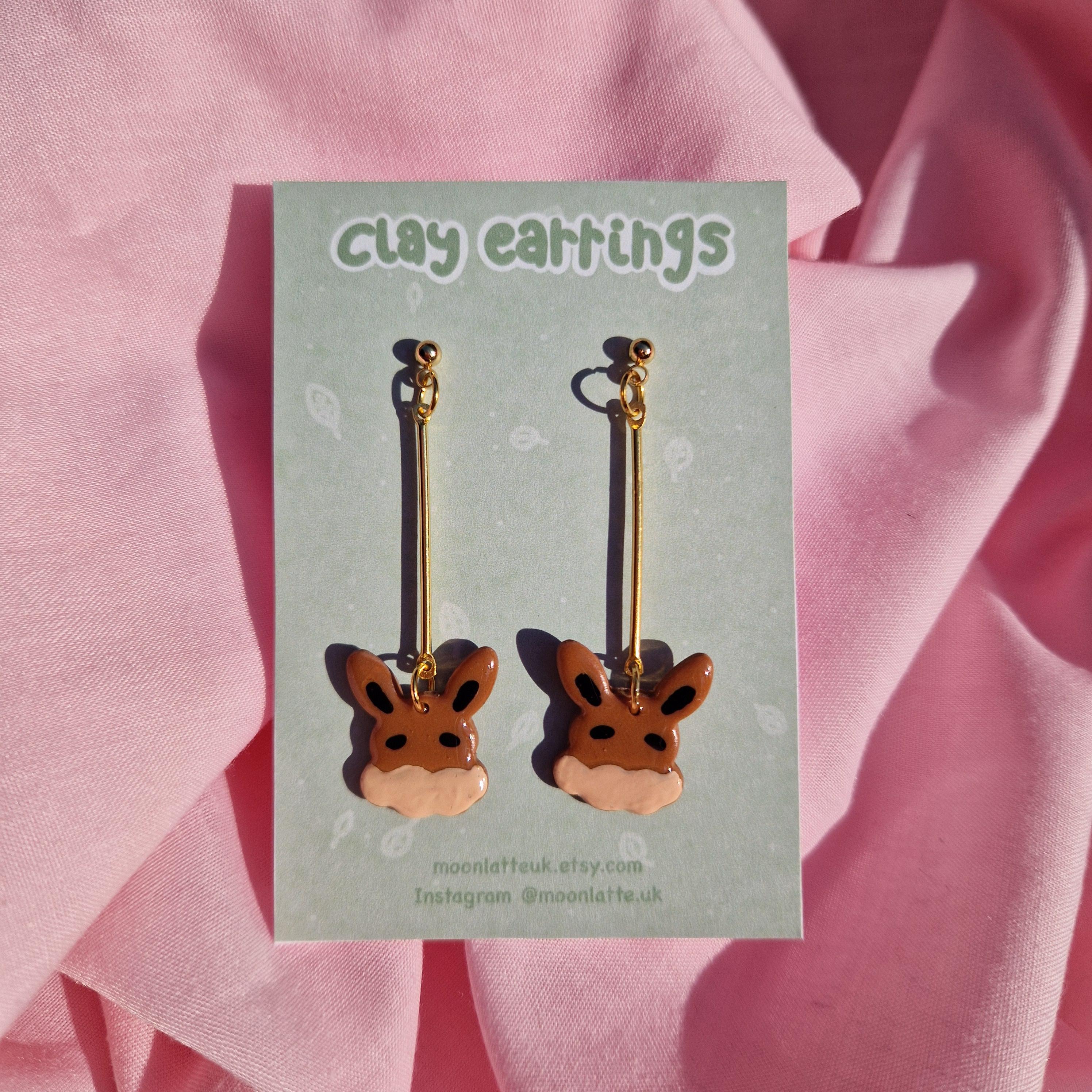 Poke Eevee Dangle Earrings