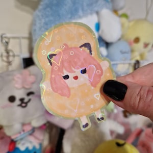 Spy x Family Anya Forger Peanut Heart Glitter Sticker