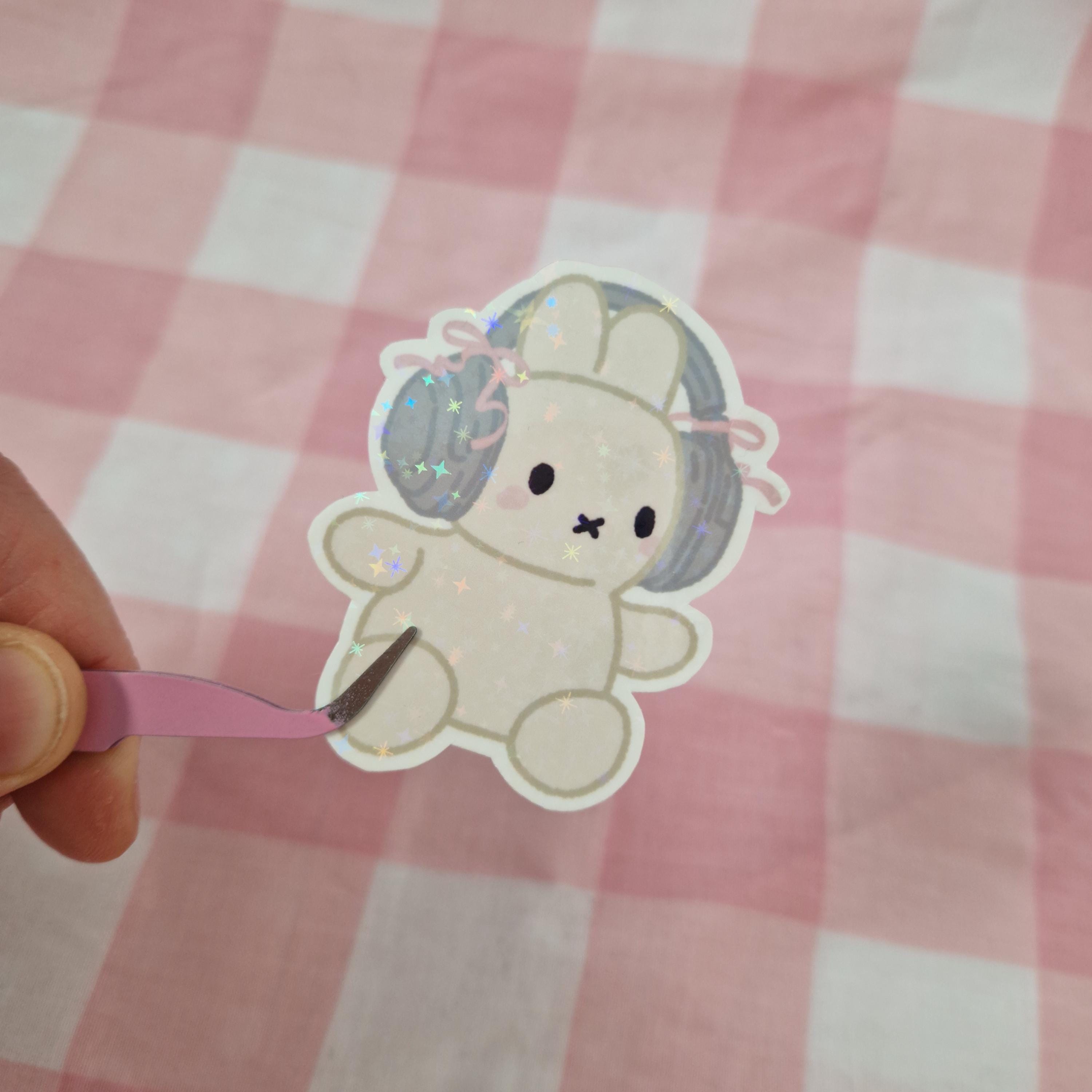 Coquette Cute Miffy Bunny Sparkly Vinyl Glitter Sticker | 6cm - Etsy