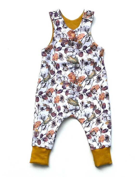 mustard dungarees baby
