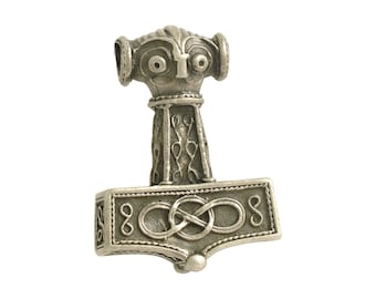 Thor&#39;s Hammer pendant from Östergotland large 925 silver antique