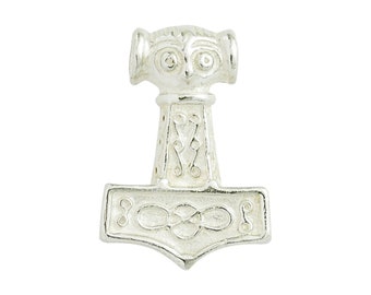 Pendant Thor&#39;s hammer from Östergotland small solid 925 silver