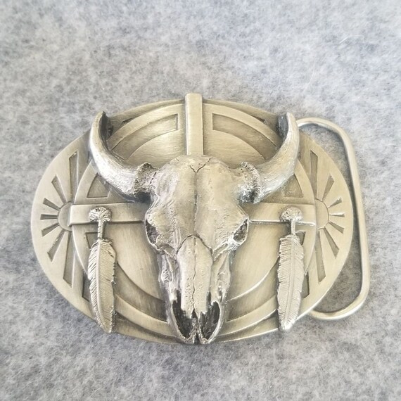 1986 Siskiyou Steer Head belt buckle