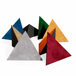 Ceiling Corner Bass Trap «Triangle-Сinematic» Velvet Fabric | Reduce echo - Absorption | 42x42x42cm | Triangular Pyramid Bass Trap