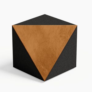 Ceiling Corner Bass Trap «TRICUB-Сinematic» Velvet Fabric  |  23x23x23cm | Cube Bass Trap for mount in corner under the ceiling and wall