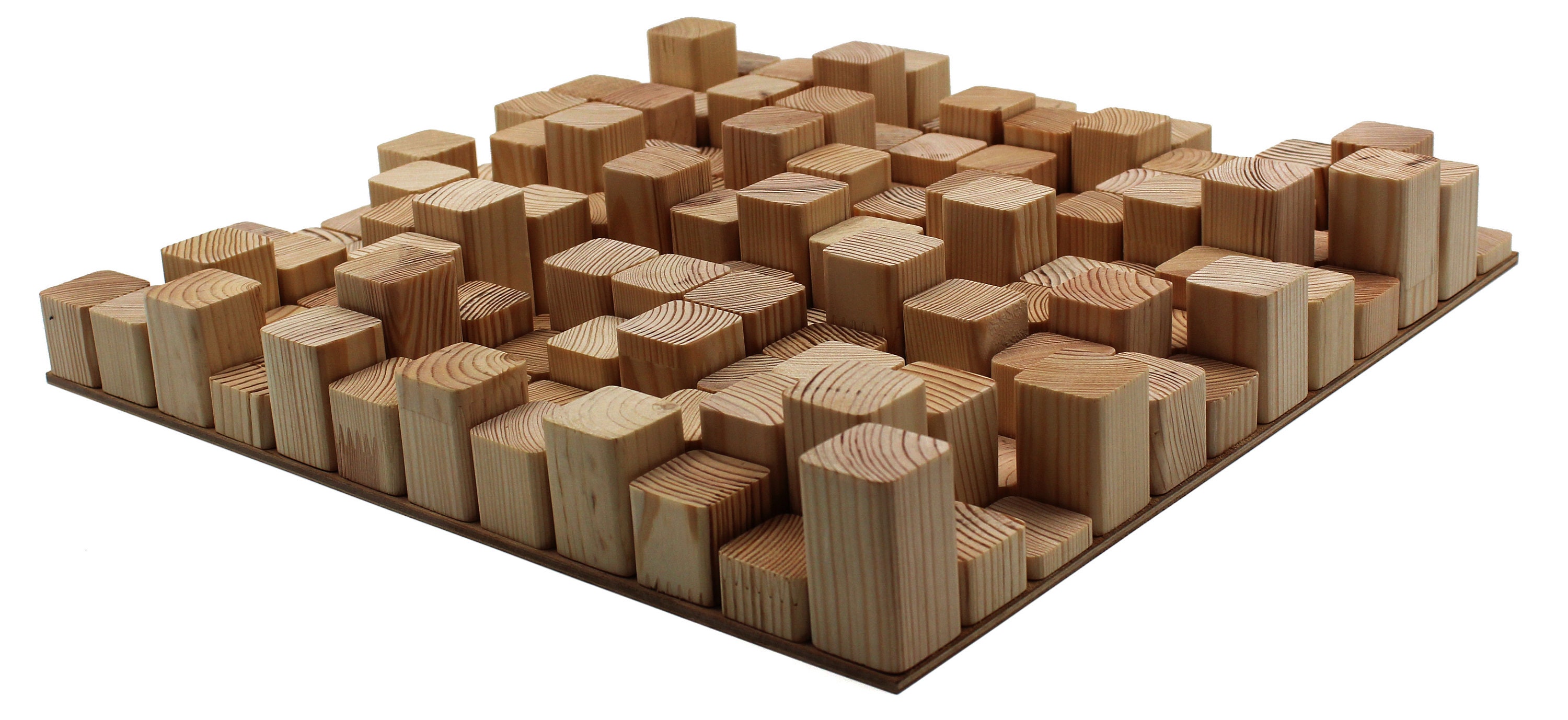 音響木製ディフューザー「スカイライン」 - 50 x 50 cm / 20x20インチ