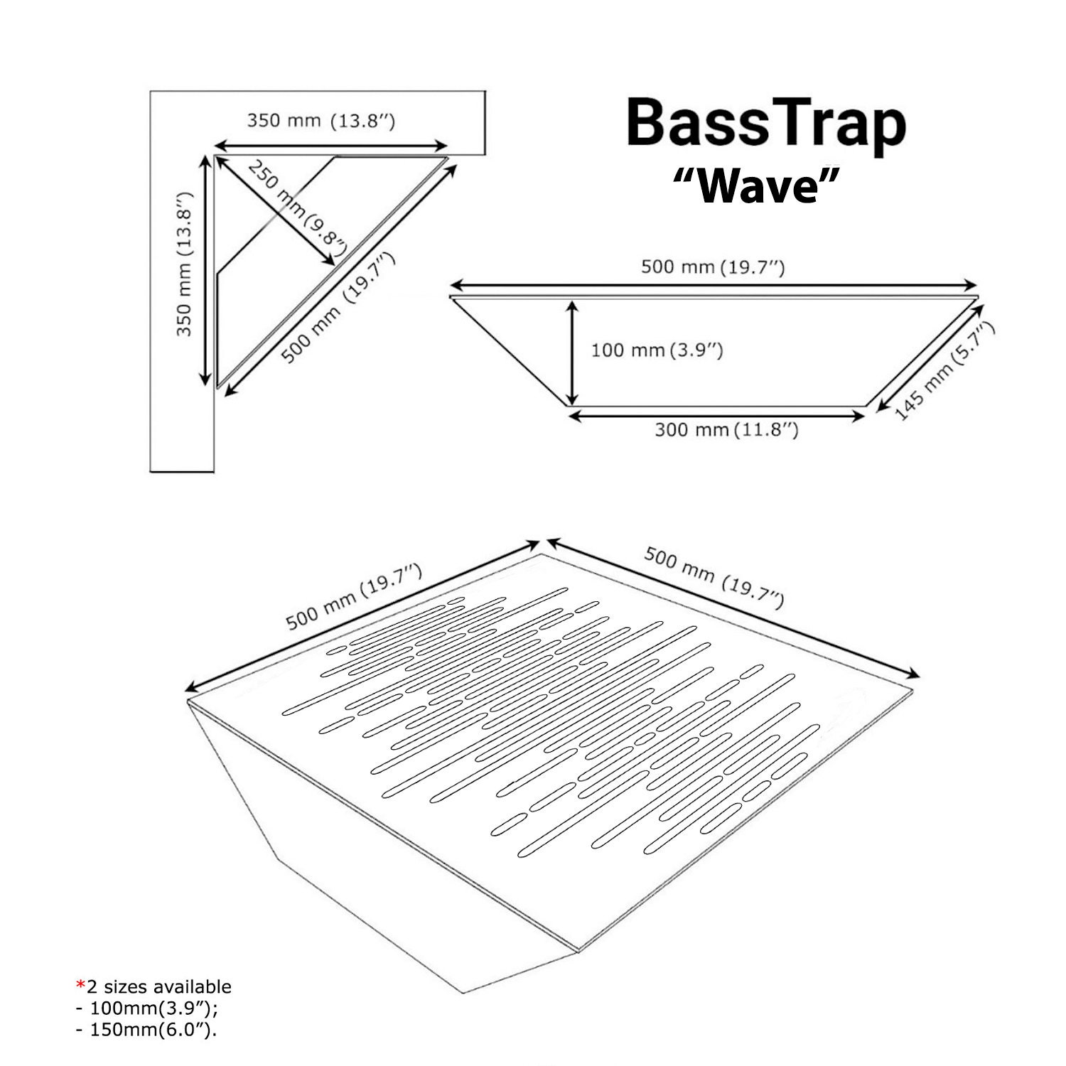 コーナー型ベーストラップ プロ用録音スタジオ仕様 三角形ベーストラップ コーナー型ベーストラップ プロ用録音スタジオ仕様 三角形ベース