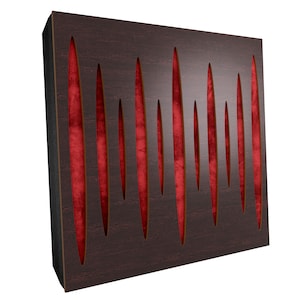 Acoustic Wall Panel «Pulsar» with Velvet Fabric  | Decorative Soundproofing | Sound-Absorbing and Diffusion | Acoustic Treatment