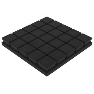 SET VAN 4 - Akoestische schuimpanelen 50 x 50 cm | Geluiddempende vulling voor muur | Studio-absorberende isolatietegelschuim | Studio-wigtegels