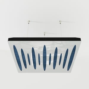 Acoustic Ceiling Panels «Pulsar-F» with Velvet Fabric  and mounting kit | Sound-Absorbing and Diffusion | Acoustic Cloud Panel | 50x50cm