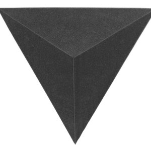 Ceiling Corner Bass Trap «Triangle» Acoustic Foam for rec.studio |  42x42x42cm / (16.5x16.5x16.5 inches)| Triangular Pyramid Bass Trap