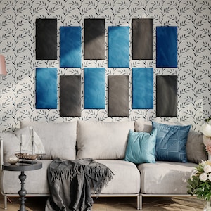 Velvet Soft Decorative Headboard Upholstered Art Acoustic Wall Panels | Padded Boards | Cladded Decor Anti Collision | Soundproof Treatment