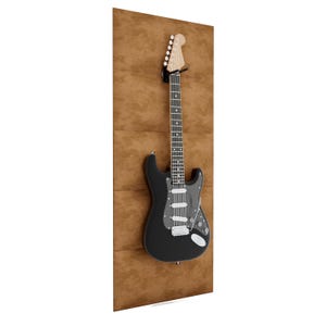 Guitar Hanger Wall Mount with Acoustic Panels| Universal Decorative Sound Absorbing Display for Electric Guitars Gibson, Ibanez, PRS, Fender