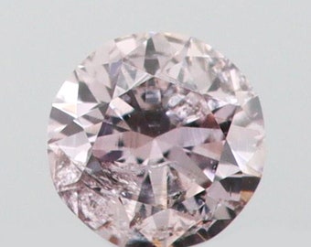 0.06 CT Round Cut Pink Diamond, Natural Loose Gemstone