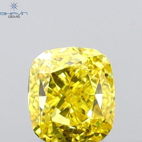 GIA Certified 0.25 CT Natural Cushion Cut Yellow Diamond A Perfect Gift for Exquisite Diamond Jewelry and Rings 7979-3