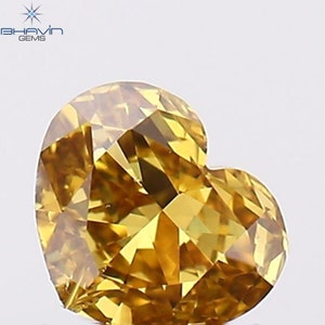 0.19 CT Heart Natural Diamond Orange Color Exceptional Gems for Unforgettable Engagement and Wedding Moments P30FC1-58