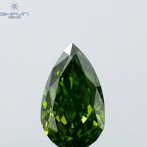 0.15 CT Pear Diamond Green Color Natural loose Diamond Pear Cut Gifts For Diamond Jewelry Diamond Ring TFS-1177
