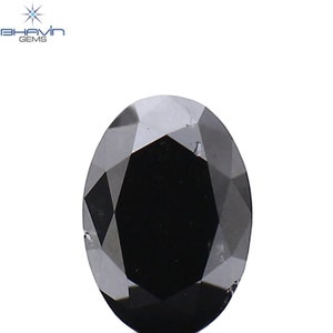 0.36 CT Oval Cut Enhanced Black Diamond Exceptional Gems for Unforgettable Engagement and Wedding Moments N5T-394