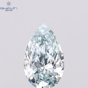 0.07 CT Pear Diamond Natural loose Diamond Pear Cut Greenish Blue Color Gifts Diamond For Jewelry Diamond Ring TFS-322