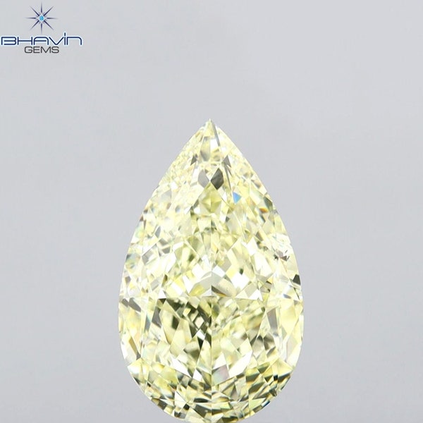 GIA Certified 5.20 CT Pear Cut Natural Light Yellow Diamond A Perfect Gift for Exquisite Diamond Jewelry and Rings 1622-1