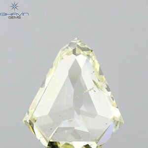 0.89 CT Shield Diamond Natural Yellow Color A Perfect Gift for Exquisite Diamond Jewelry and Rings 50RO1-4
