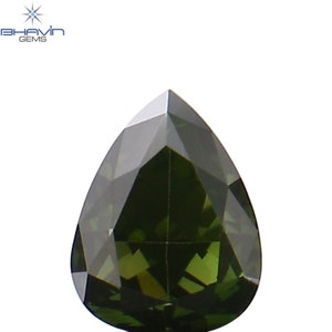 0.17 CT Pear Diamond Natural loose Diamond Pear Cut Green Color Gifts For Diamond Jewelry Diamond Ring TFS-671