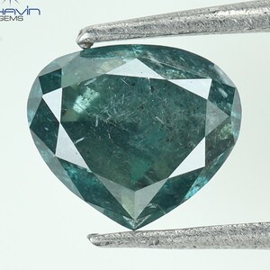 0.57 CT Heart Diamond Enhanced Greenish Blue Color A Sweet Gift for Your Exquisite Diamond Jewelry and Rings TFS-108
