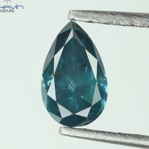 0.34 CT, Pear Diamond, Natural loose diamond, Pear Cut, Blue Color, Gifts, Rings, Diamond, Jewelry, Diamond Ring, TFS-227