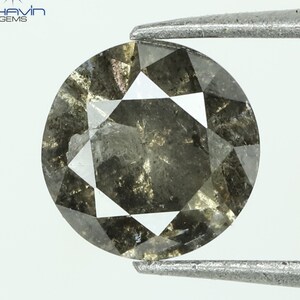 0.43 CT, Round Diamond, Natural loose diamond, Round Cut, Salt And Pepper Color, Gifts, Rings, Diamond, Jewelry, Diamond Ring, SPR-144