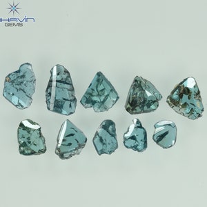0.53 CT/10 Pcs, Uncut Shape, Blue Color, Natural loose Diamond, Wedding Ring, Pendant, Earring, Jewelry, TPO-8