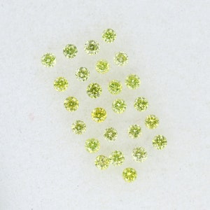 Round Shape Natural Loose Diamond Vivid Yellow Color Clarity SI1 (5 Pcs) Options For Engagement Ring and Wedding Ring /Sku: BGT RD-YL